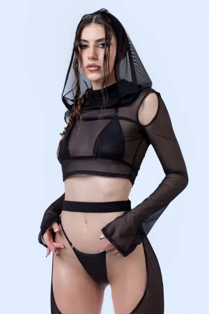 Sandstorm Hooded Mesh Top