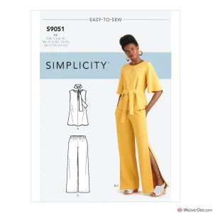 Simplicity Pattern S9051 Misses' Tops, Belt or Scarf & Trousers