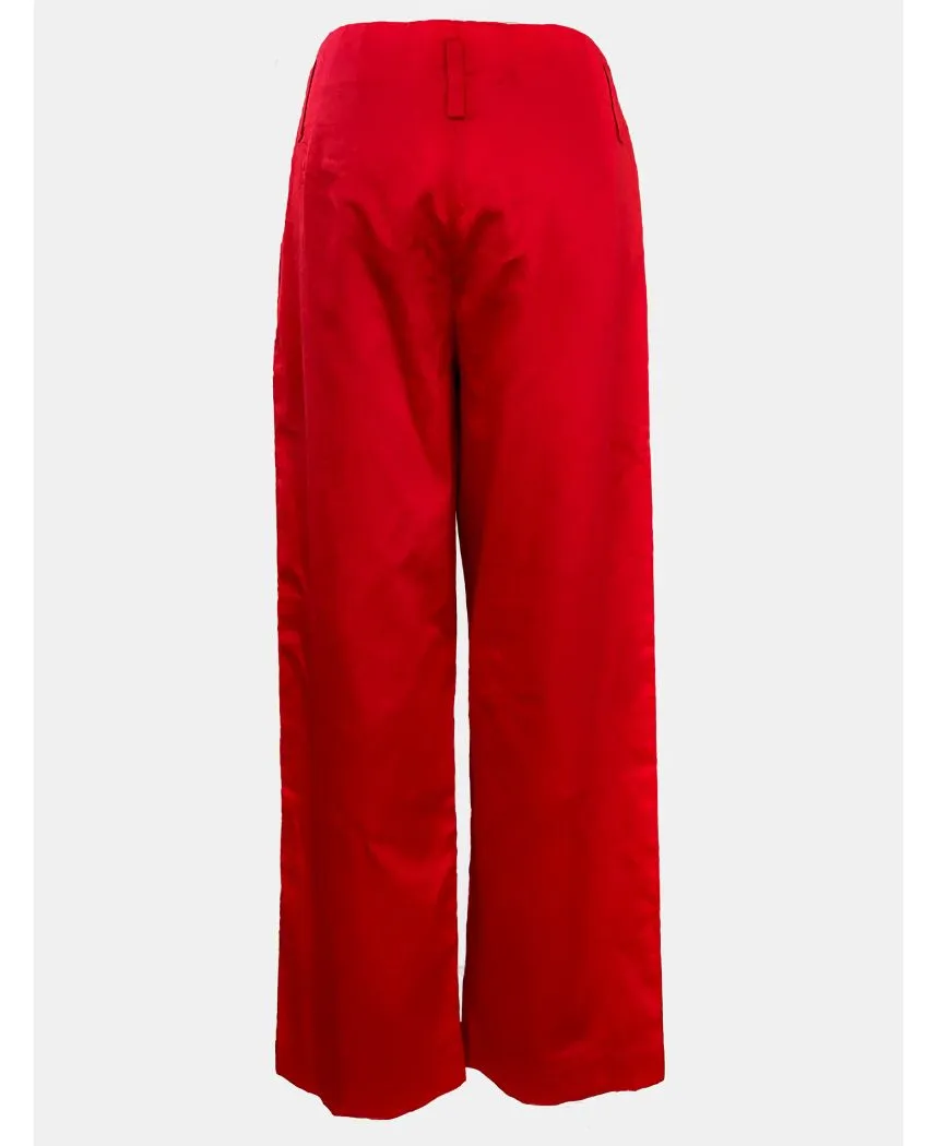 Solid Red Pants