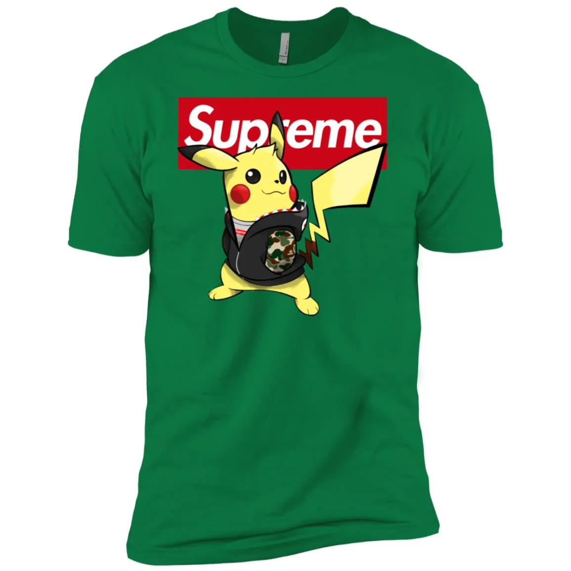 Supreme Pikachu T-shirt Men Short Sleeve T-Shirt