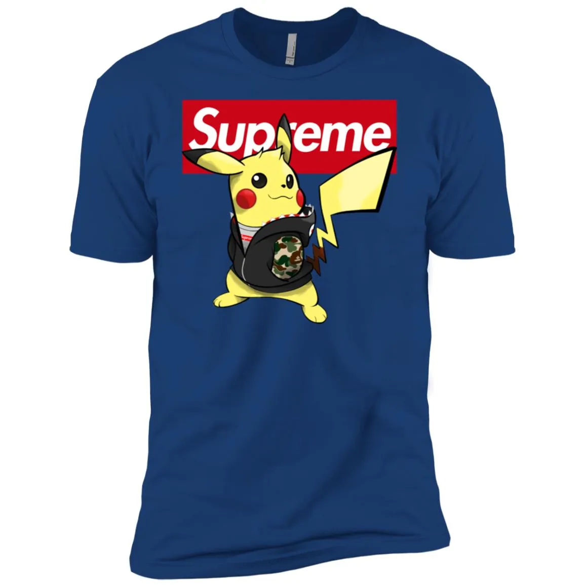 Supreme Pikachu T-shirt Men Short Sleeve T-Shirt