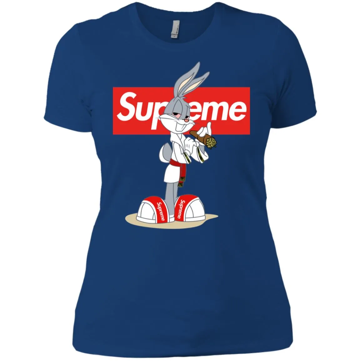 Supreme Rabbit Smoking T-shirt Women Cotton T-Shirt