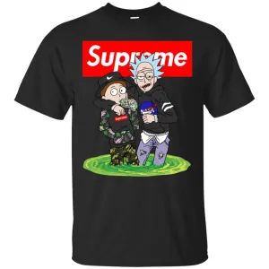 Supreme Rick And Morty T-shirt Men Cotton T-Shirt