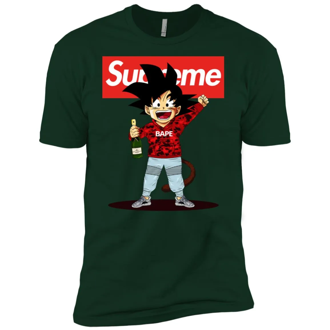 Supreme Songoku T-shirt Men Short Sleeve T-Shirt