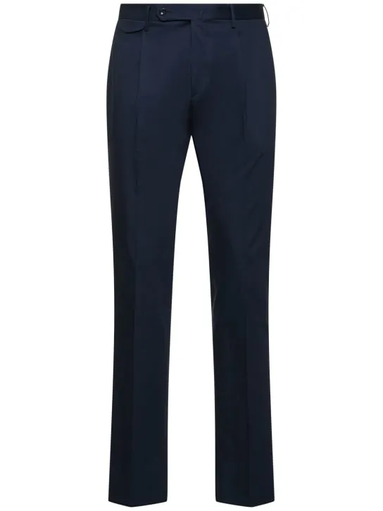 Tagliatore   Stretch cotton single pleat pants 