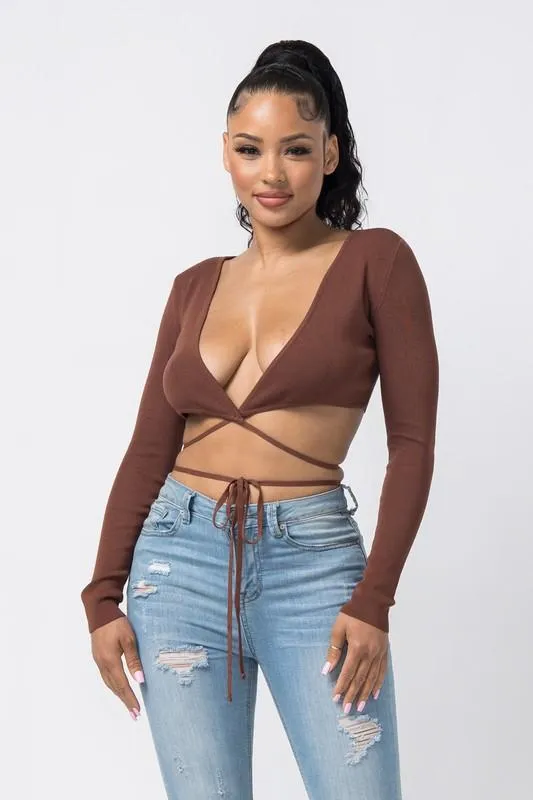 TAKE ME THERE WRAP TOP