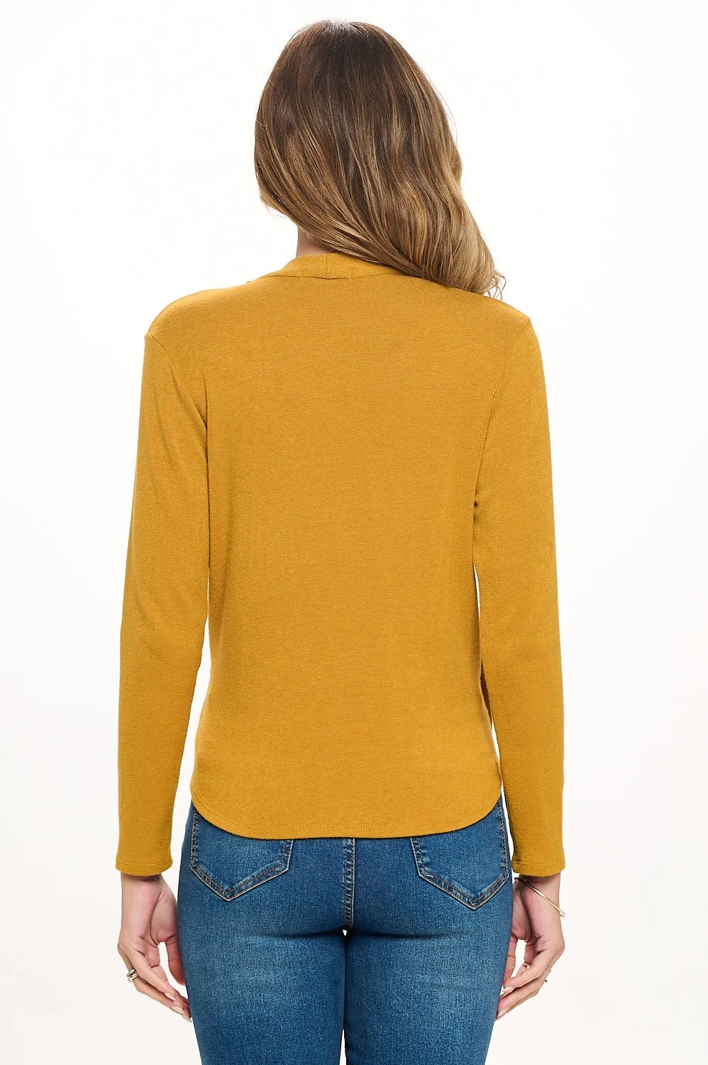 Tessa Long Sleeve Surplice Knit Top