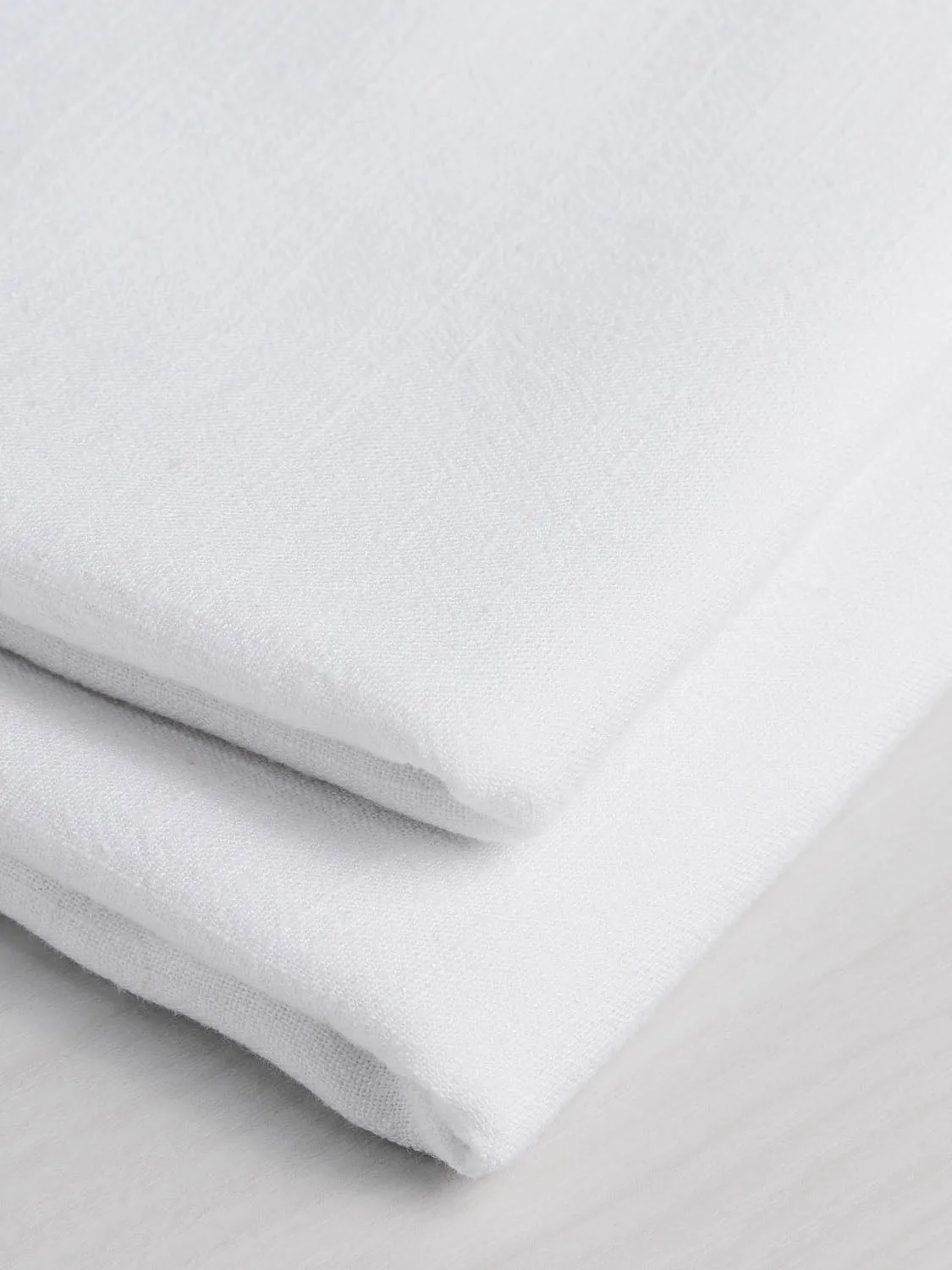 Textured Viscose Linen - White