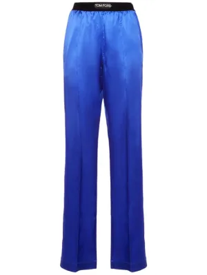 Tom Ford   Logo silk satin pajama pants 