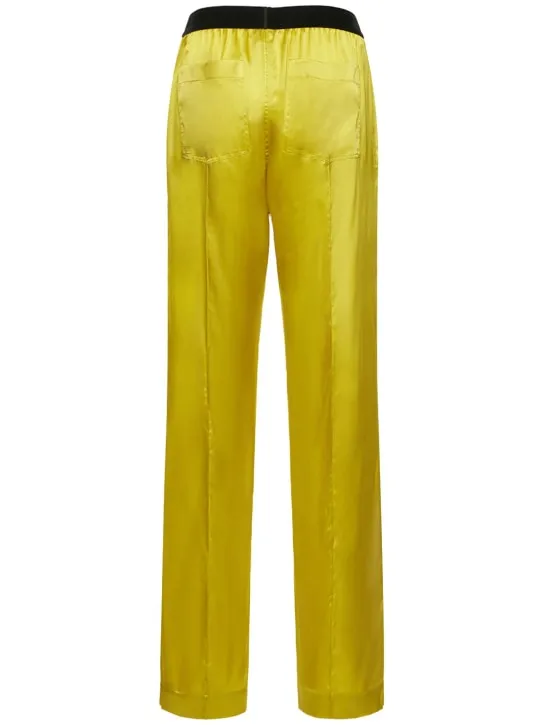 Tom Ford   Logo silk satin pajama pants 