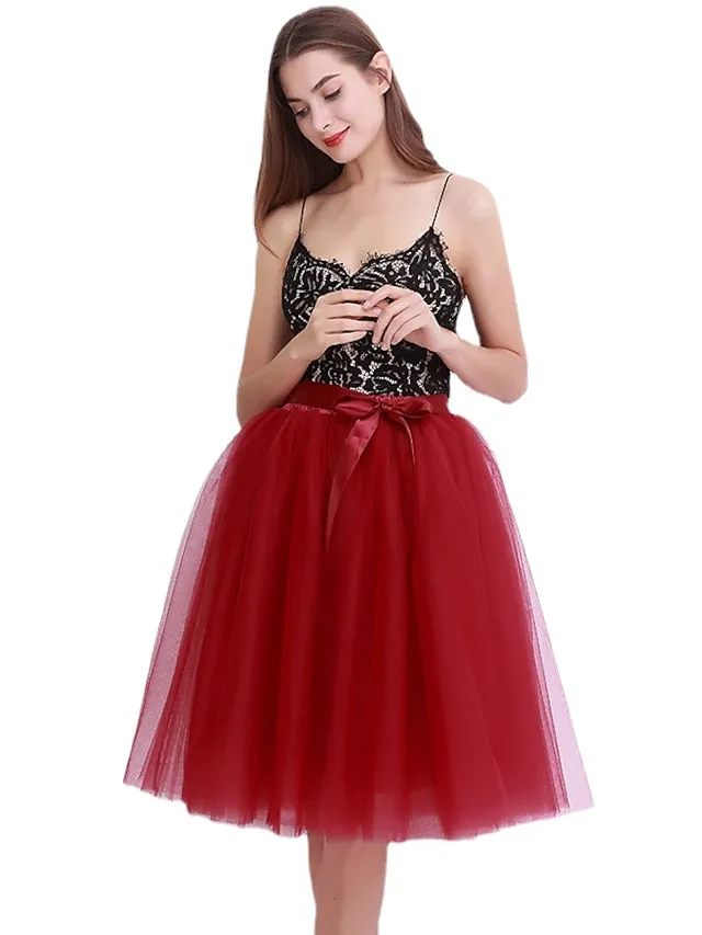 Tutu Navy Wine Red orange Soot Skirts Princess Lolita Tutus One-Size