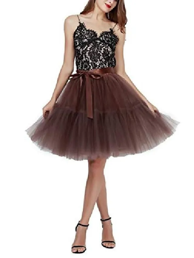 Tutu Navy Wine Red orange Soot Skirts Princess Lolita Tutus One-Size