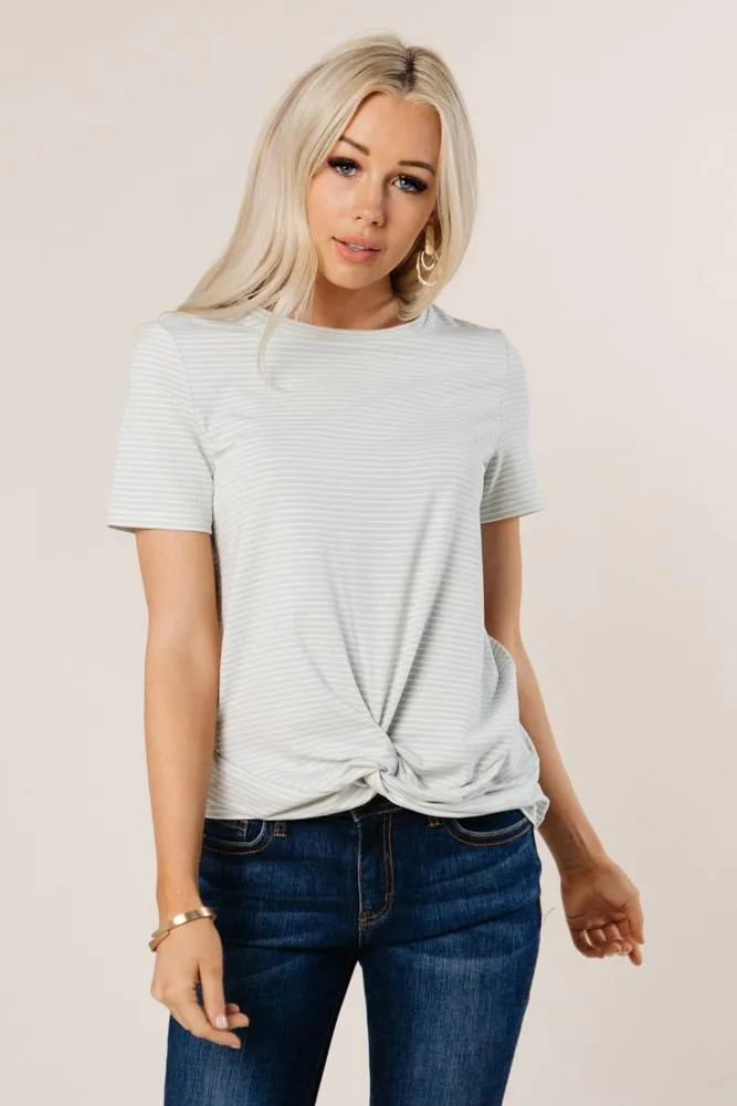 Valeria Striped Knot Top