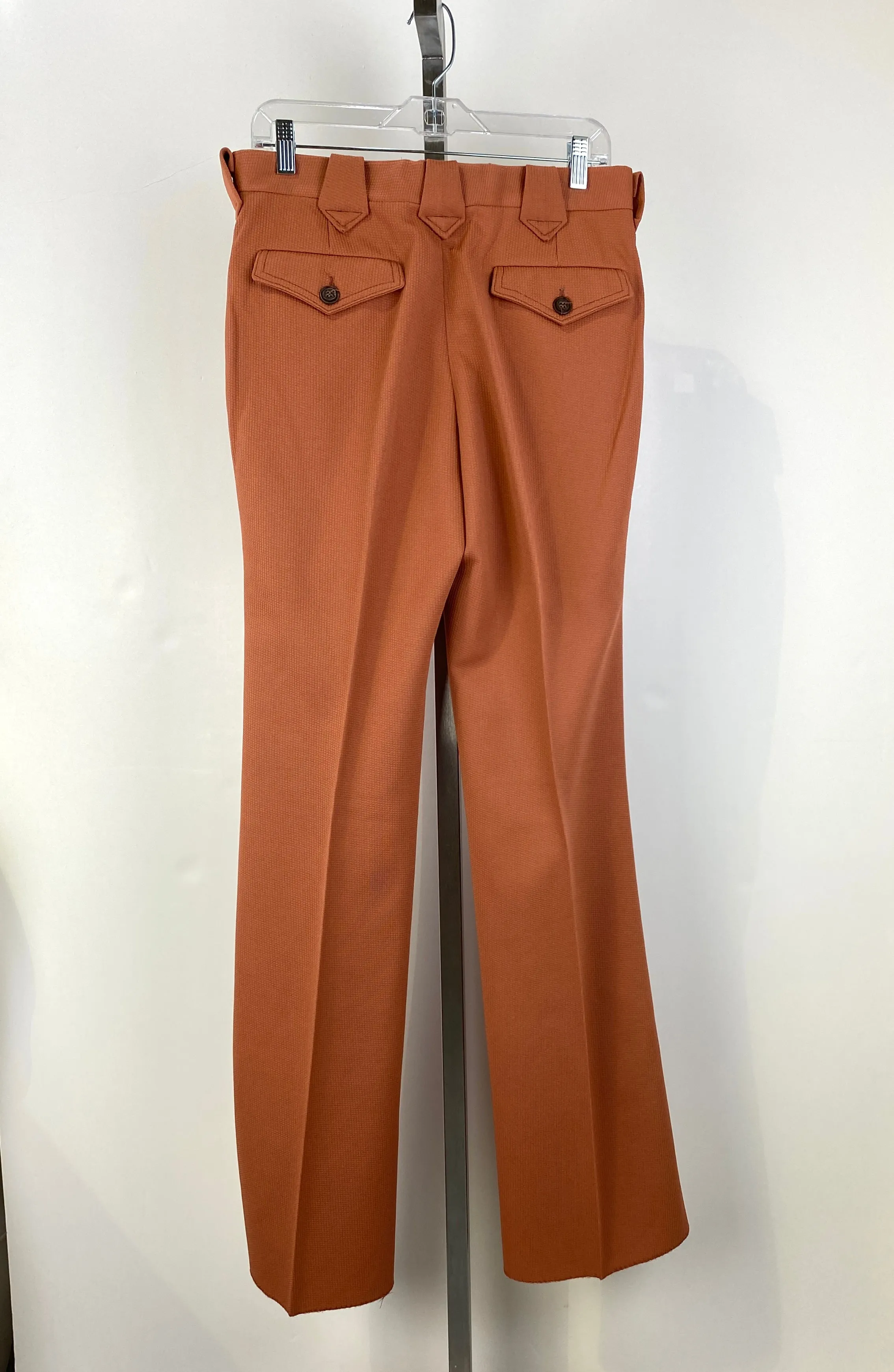 Vintage 1970s Deadstock Lee Polyester Flared Trousers, Men's Rust 'Frontier' Slacks, NOS