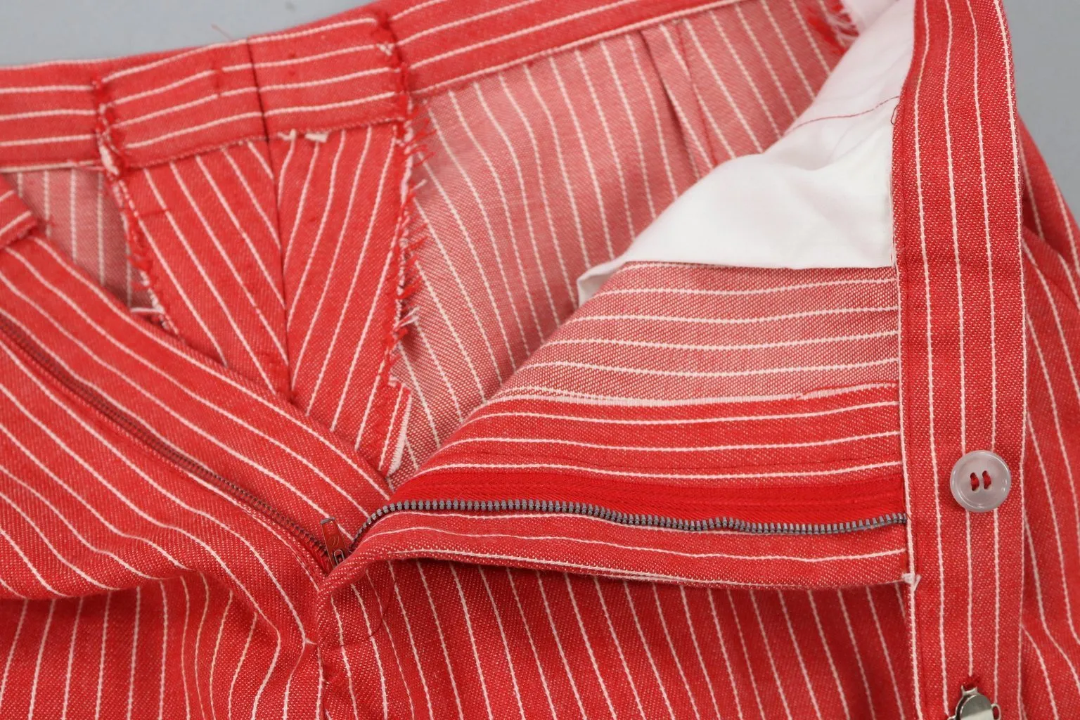 Vintage Red Pinstripe Pants