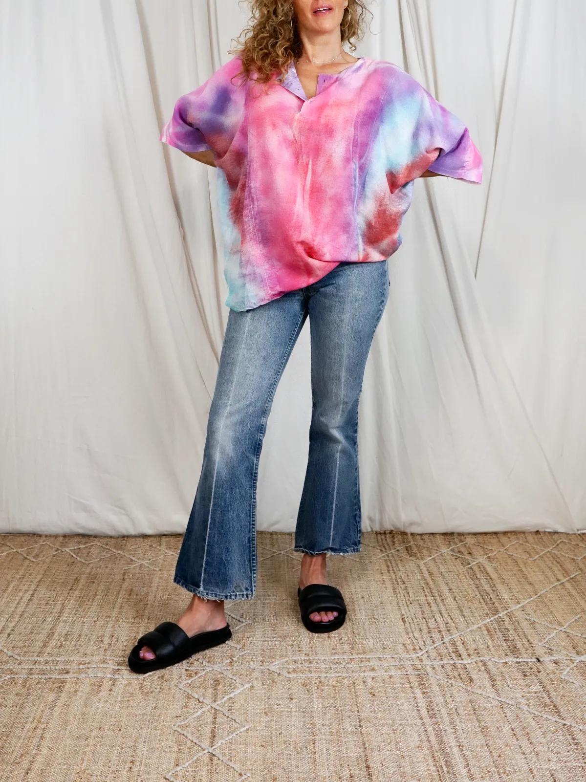 Vintage Sunset Tie Dye Top