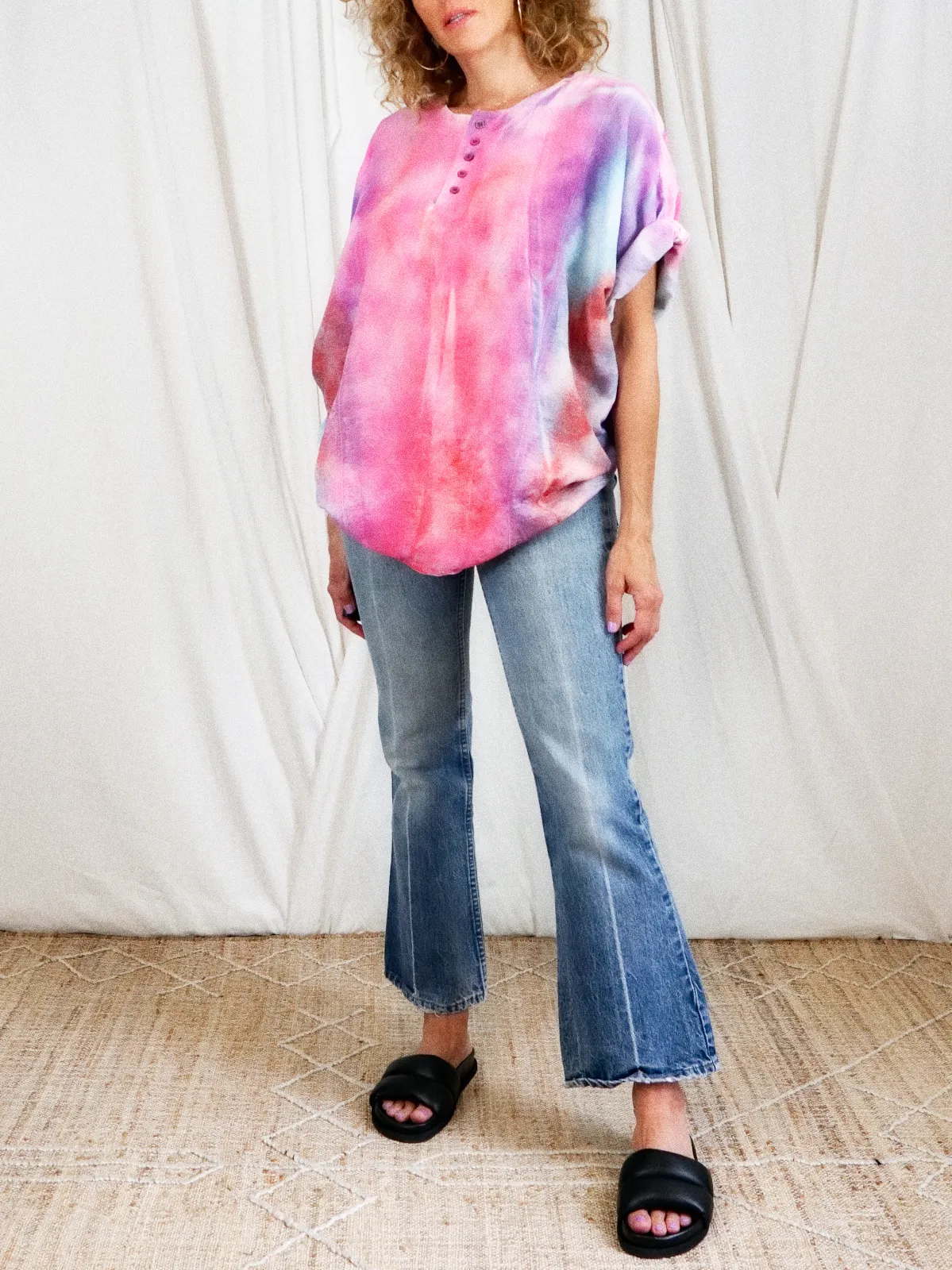 Vintage Sunset Tie Dye Top