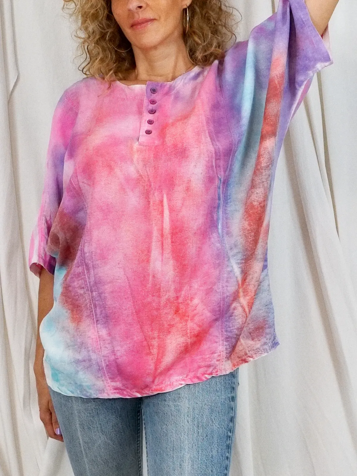 Vintage Sunset Tie Dye Top