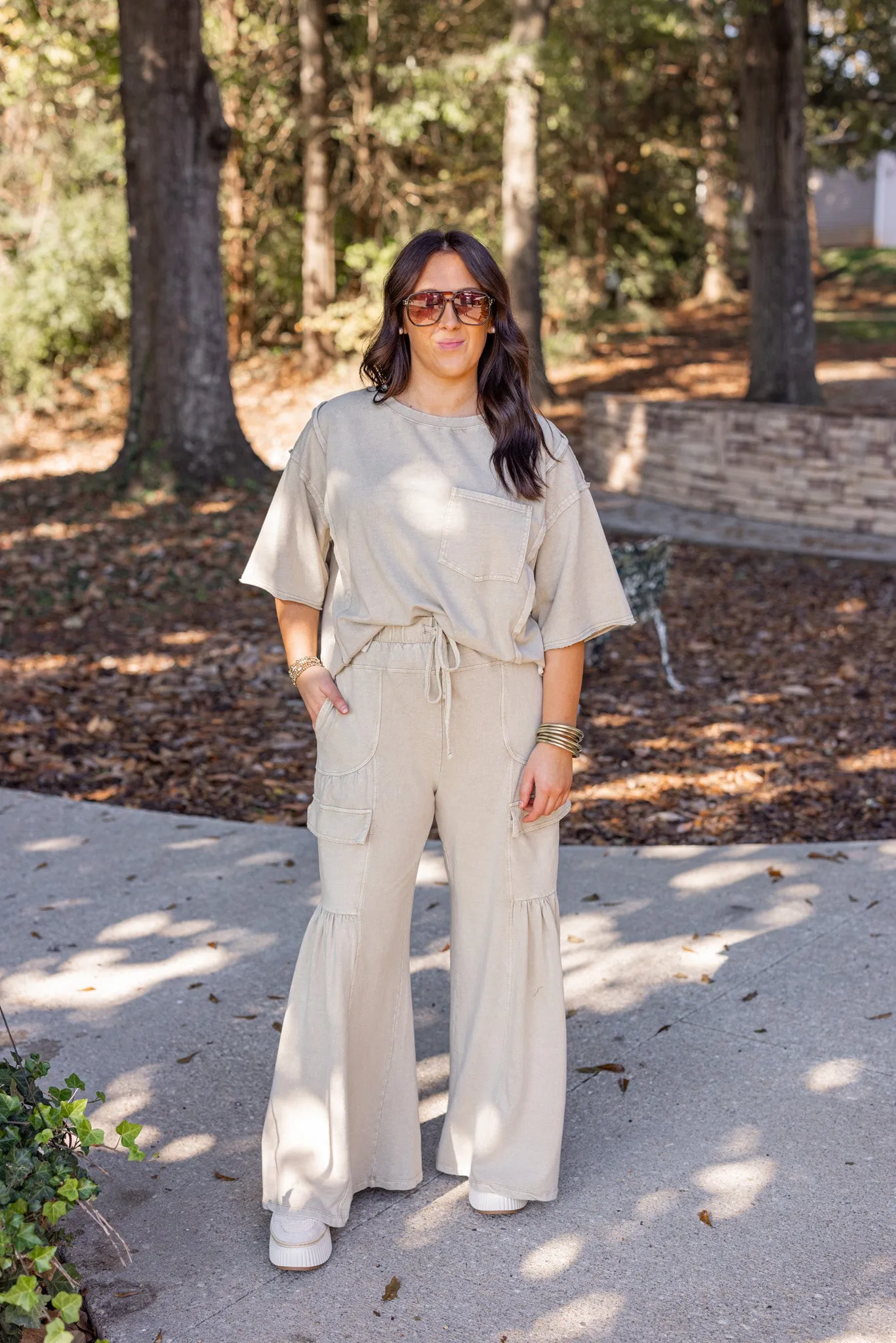 Vintage Trends Washed Khaki Pants