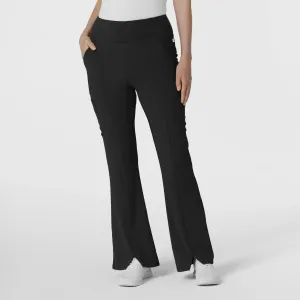 Wink Women's Cargo Flare Scrub Pant - Black