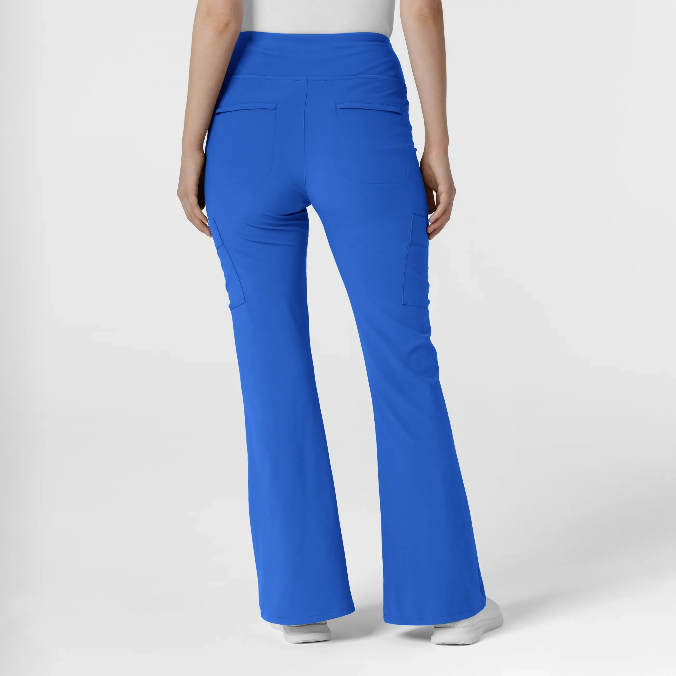 Wink Women's Cargo Flare Scrub Pant - Royal Blue