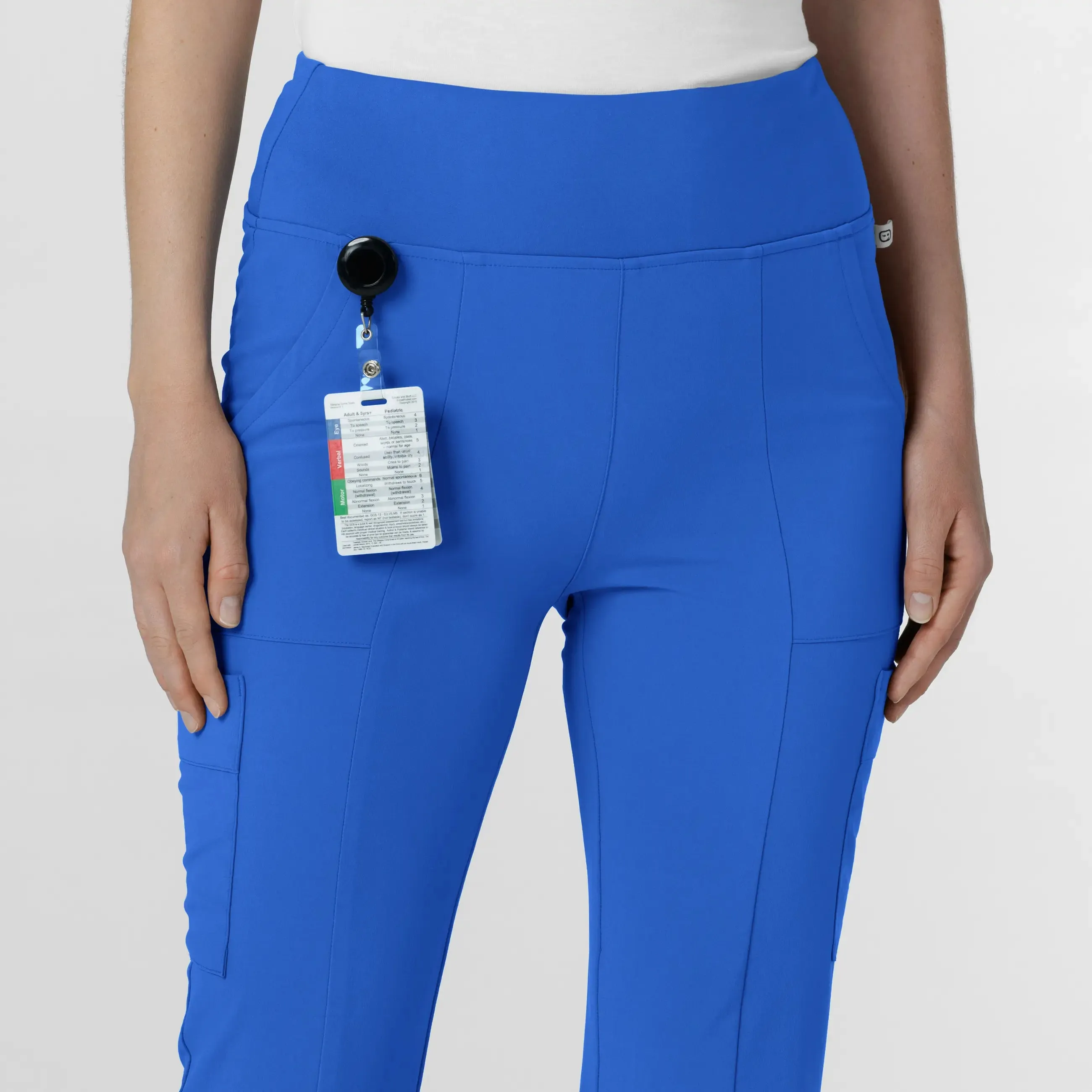 Wink Women's Cargo Flare Scrub Pant - Royal Blue