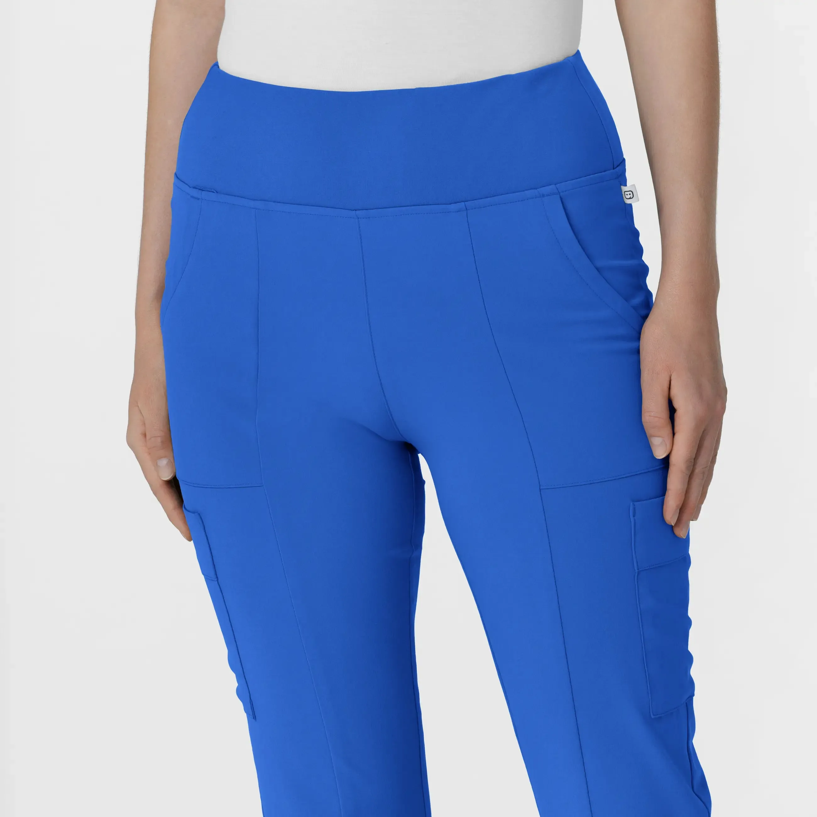 Wink Women's Cargo Flare Scrub Pant - Royal Blue