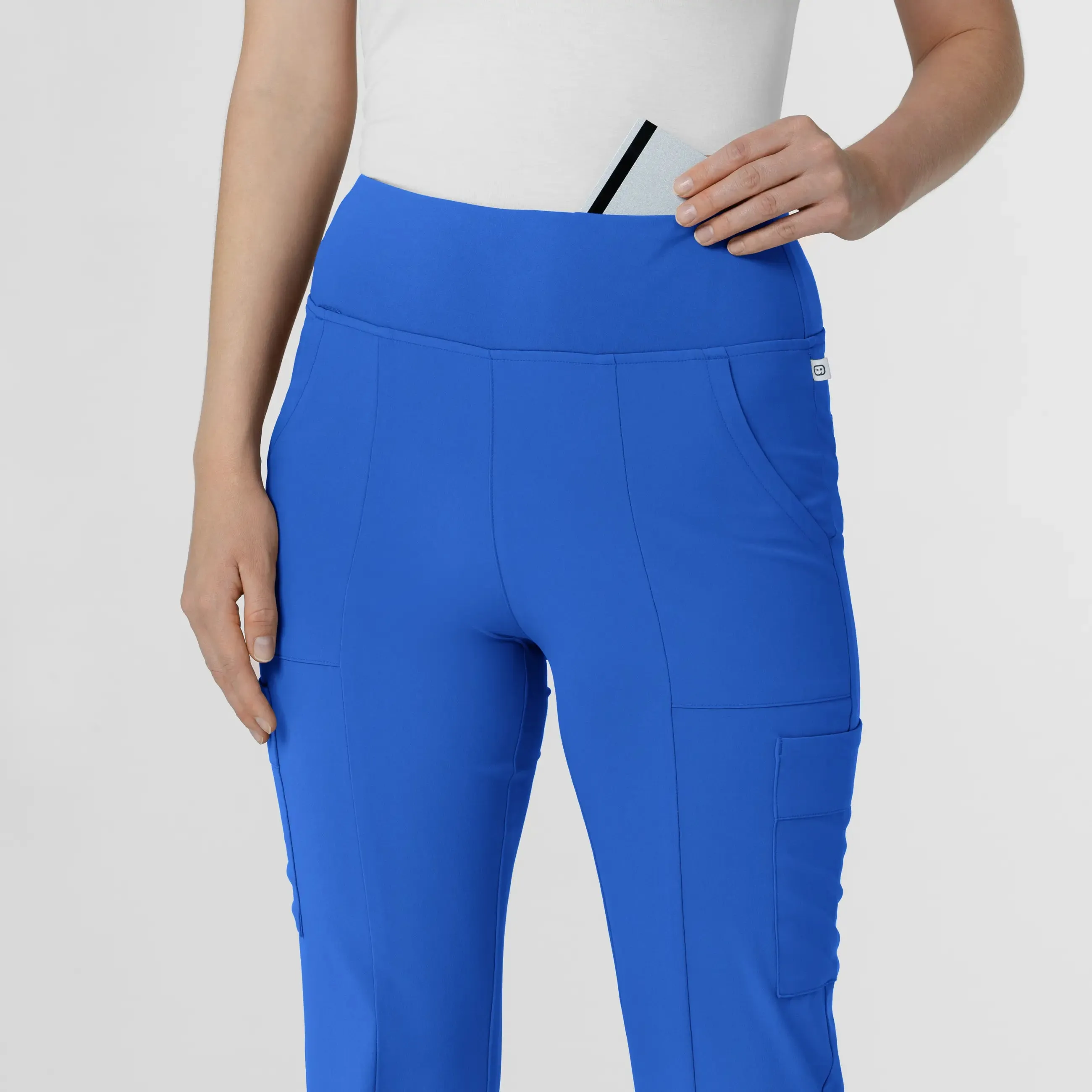 Wink Women's Cargo Flare Scrub Pant - Royal Blue