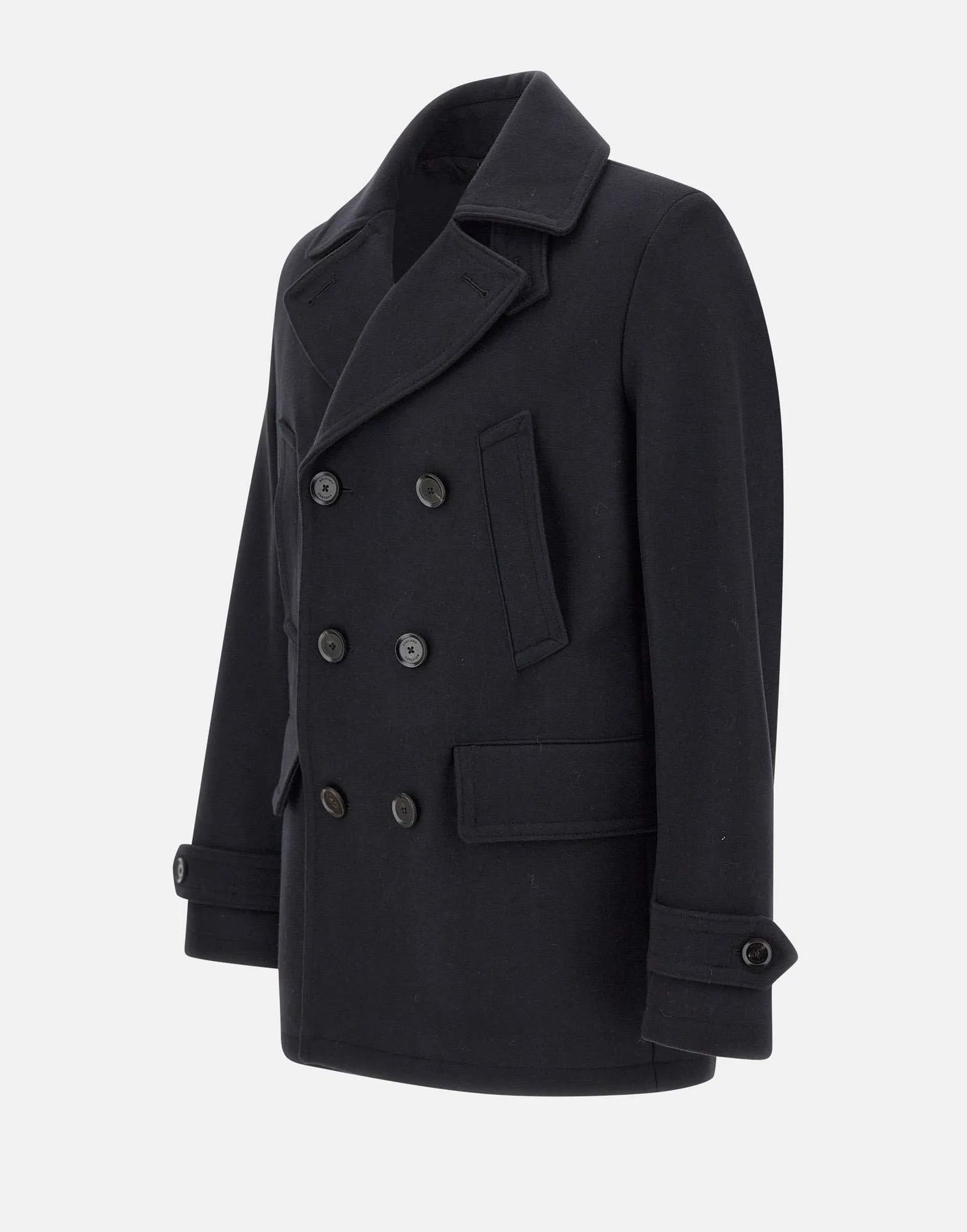 Wool and Cashmere Double-Breasted Peacoat